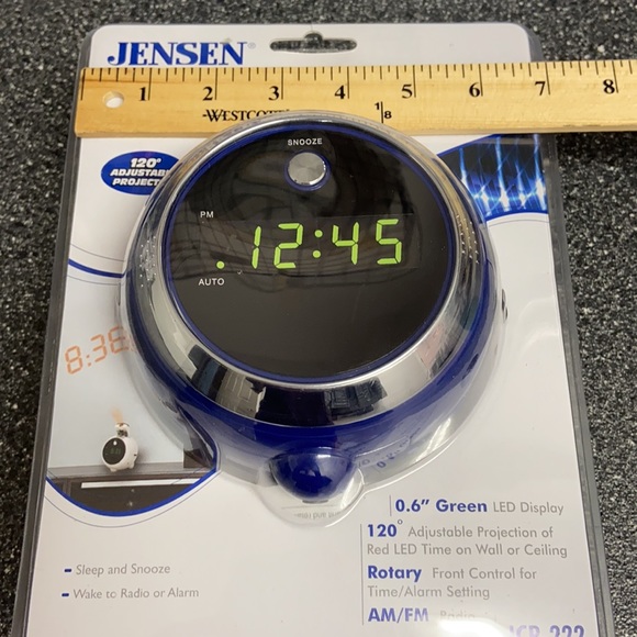 Jensen AM/FM Projection Clock Radio - Picture 7 of 8